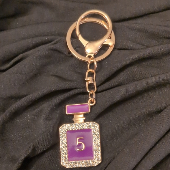 Accessories - Purple Perfume Bottle Keychain